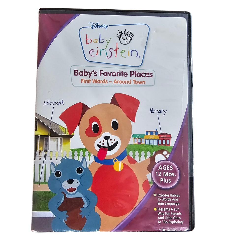 Baby Einstein Baby's Favorite Places Disney DVD First Words Around‎ Town NEW